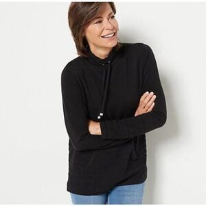 Isaac Mizrahi Live! Women Sweater Top SOHO Pullover Black Plus sz 3X A470337